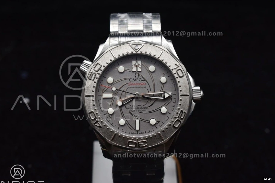 A8807 SS Edition Dial VSF Gray on Seamaster Best 300M 1:1 Platinum Bracelet 007 0124